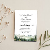 Mountains and Pines Elegant Wedding 招待状