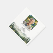 Mountains and Trees Celebration Of Life Funeral スタンダードカクテルナプキン (角)