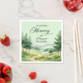 Mountains and Trees Celebration Of Life Funeral スタンダードカクテルナプキン (インサイチュ)