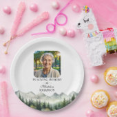 Mountains and Trees Celebration Of Life Funeral ペーパープレート (パーティー)