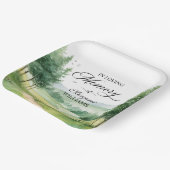 Mountains and Trees Celebration Of Life Funeral ペーパープレート (傾斜あり)