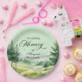 Mountains and Trees Celebration Of Life Funeral ペーパープレート (パーティー)