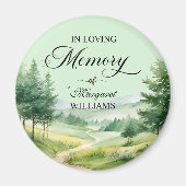 Mountains and Trees Celebration Of Life Funeral マグネット (正面)