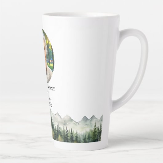 Mountains and Trees Celebration Of Life Keepsake カフェラテマグ (右)