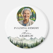 Mountains and Trees Celebration Of Life Keepsake マグネット (正面)