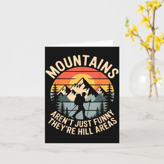 Mountains Aren't Just Funny They're Hill Areas Dad カード (黄色い花)
