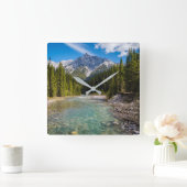 Mountains | Banff National Park, Canadian Rockies スクエア壁時計 (ホーム)