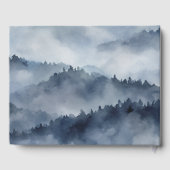 Mountains Blue Ridge Misty Modern Wedding ゲストブック (裏面)