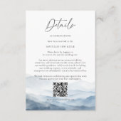 Mountains Blue Ridge Misty Modern Wedding Details エンクロージャーカード (正面)