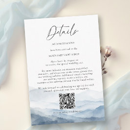 Mountains Blue Ridge Misty Modern Wedding Details エンクロージャーカード