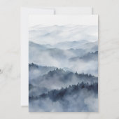 Mountains Blue Ridge Modern Wedding Save the Date 招待状 (裏面)