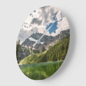 Mountains | Cabinet Mountains, Montana ラージ壁時計 (傾斜)