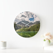Mountains | Cabinet Mountains, Montana ラージ壁時計 (ホーム)