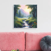 Mountains Creek Foliage  キャンバスプリント (インサイチュ (リビング))