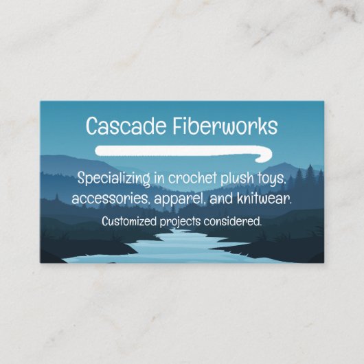 Mountains Crochet Hook small business cards 名刺 (正面)