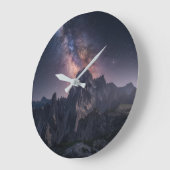 Mountains | Dolomites Mountains, Italy ラージ壁時計 (傾斜)