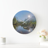 Mountains | El Capitan Yosemite Park, California ラージ壁時計 (ホーム)