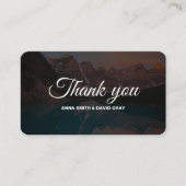 Mountains Forest素朴スクリプトサンキューカード エンクロージャーカード (正面)