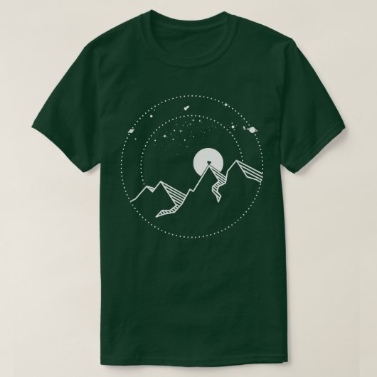 Mountains, hiking, space T-Shirt Tシャツ (デザイン正面)