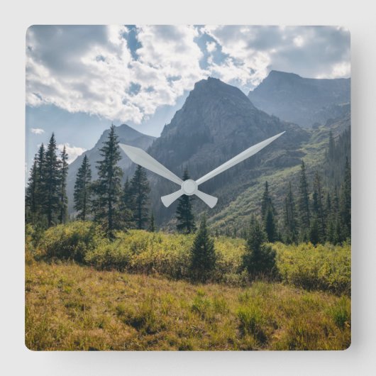 Mountains | Holy Cross Wilderness, Colorado スクエア壁時計 (正面)
