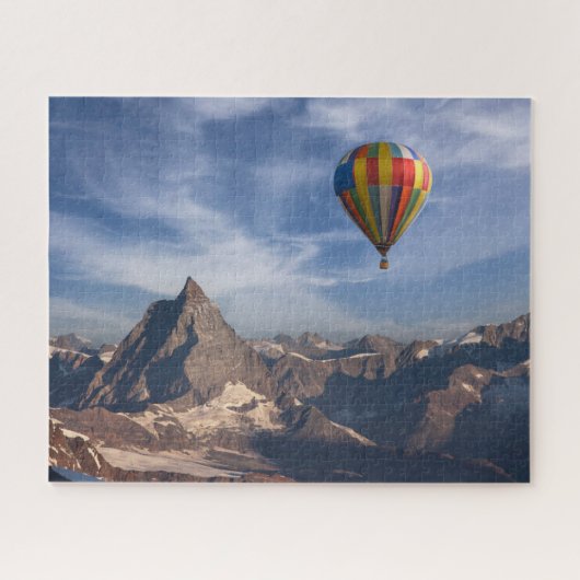 Mountains | Hot Air Balloon Matterhorn Swiss Alps ジグソーパズル (横)