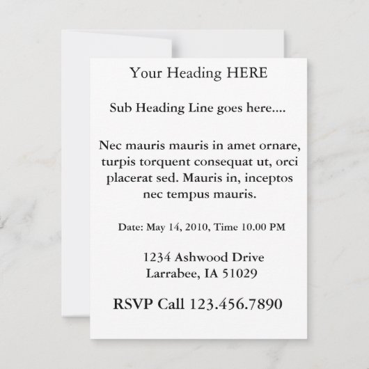 Mountains In Provence By Paul Ceczanne 招待状 (裏面)