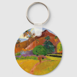 「Mountains in Tahiti」 - Paul Gauguin Keychain キーホルダー