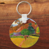 「Mountains in Tahiti」 - Paul Gauguin Keychain キーホルダー (正面)
