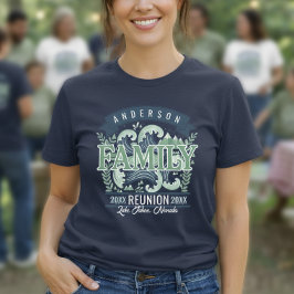 Mountains Lake Family Reunion Motif dk ID1317 トライブレンドTシャツ