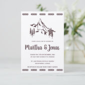 Mountains Landscape & Tribal Motifs Wedding Design 招待状 (スタンド正面)