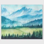 Mountains landscape. Watercolor illustration. ラッピングペーパー (フラット)