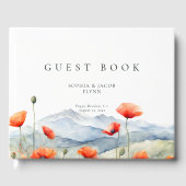 Mountains Meadow Summer Poppies Romantic ゲストブック (正面)