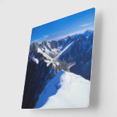 Mountains | Mont Blanc, European Alps スクエア壁時計 (傾斜)