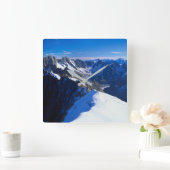 Mountains | Mont Blanc, European Alps スクエア壁時計 (ホーム)