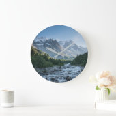 Mountains | Mont Blanc Massif, Italy ラージ壁時計 (ホーム)