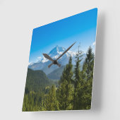 Mountains | Mt. Hood Oregon スクエア壁時計 (傾斜)