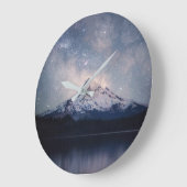 Mountains | Mt. Hood Portland, Oregon ラージ壁時計 (傾斜)