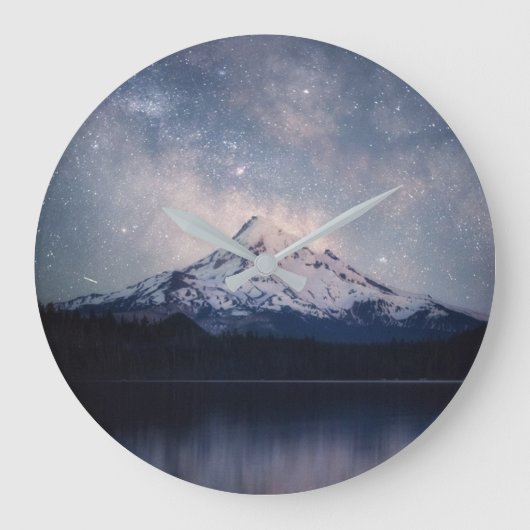 Mountains | Mt. Hood Portland, Oregon ラージ壁時計 (正面)