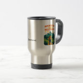 Mountains Over Meetings Travel Mug | Add Text/Name トラベルマグ (正面右)
