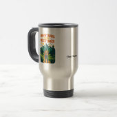 Mountains Over Meetings Travel Mug | Add Text/Name トラベルマグ (正面左)