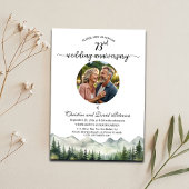 Mountains Pines 73rd Wedding Anniversary Photo 招待状