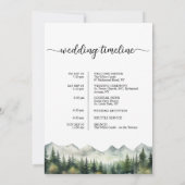 Mountains Pines Wedding Bag Letter & Timeline Card 招待状 (裏面)