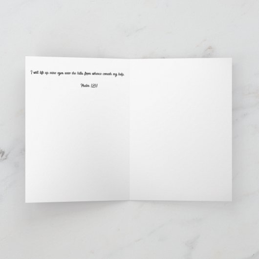 Mountains Sketched in Pencil on Note Card カード (内部)