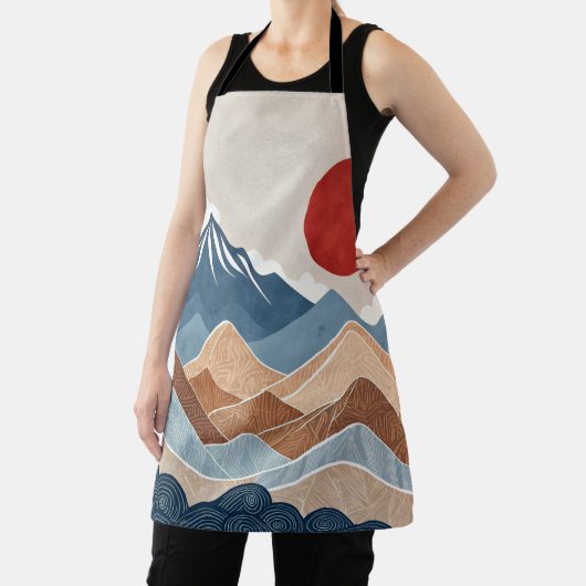 Mountains Sunset Beauty エプロン (インサイチュ)