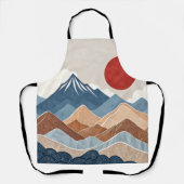 Mountains Sunset Beauty エプロン (正面)