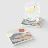Mountains Sunset Beauty ストーンコースター (横)