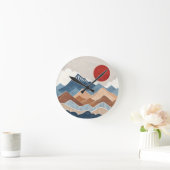 Mountains Sunset Beauty ラウンド壁時計 (ホーム)