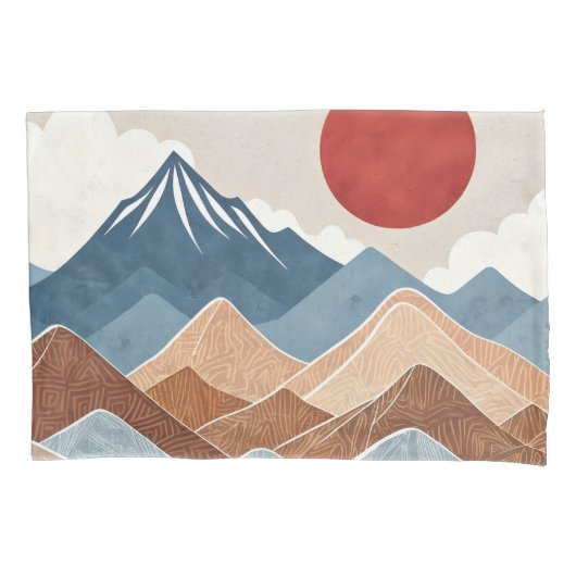 Mountains Sunset Beauty 枕カバー (正面)