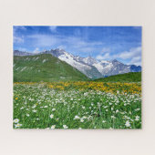 Mountains | Swiss Alps Valley Spring ジグソーパズル (横)