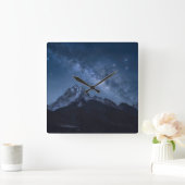 Mountains | Thamserku Mountain, Nepal スクエア壁時計 (ホーム)